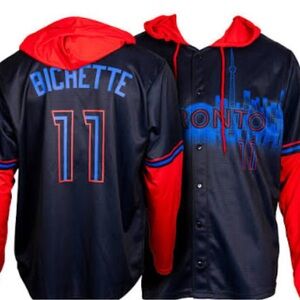 Toronto Blue and Red Hoodie Jersey
